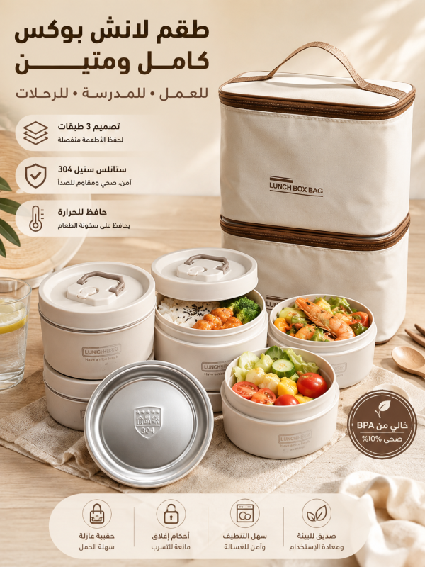 Lunch box beige